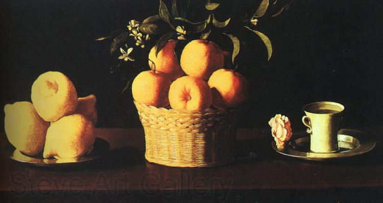 Francisco de Zurbaran Still Life with Oranges and Lemons Norge oil painting art